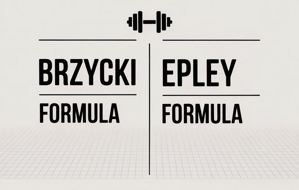 A graphic comparing the Brzycki and Epley 1 rep max formulas.